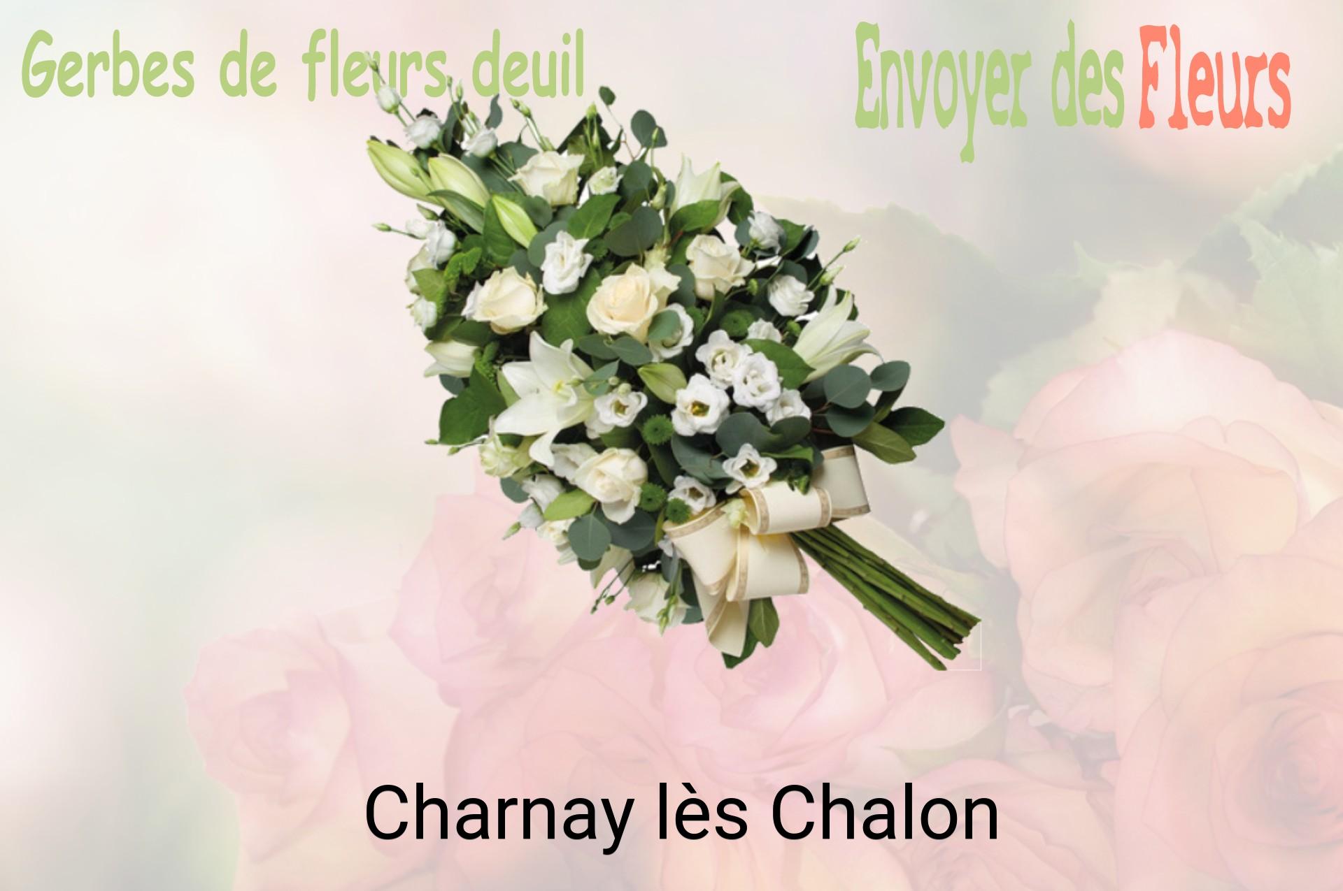 Gerbe de fleurs de deuil livrée à Charnay-lès-Chalon